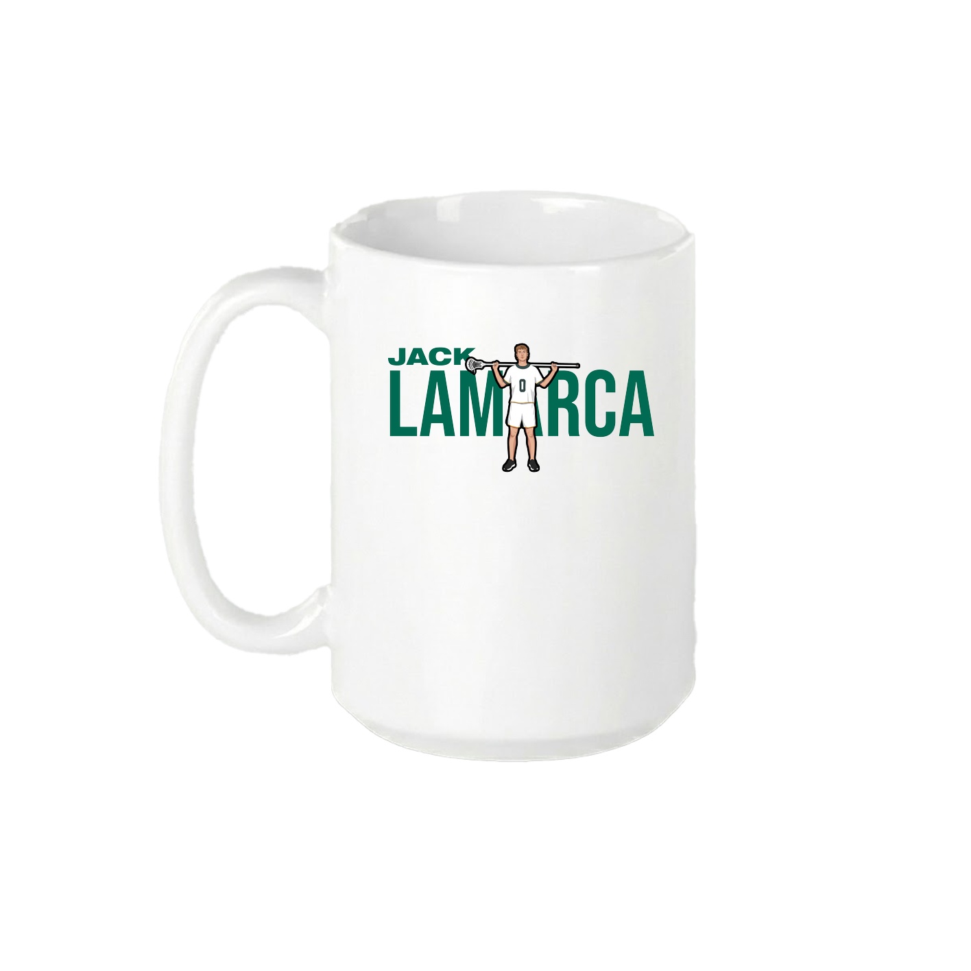 15oz Coffee Mug — Player Name in White