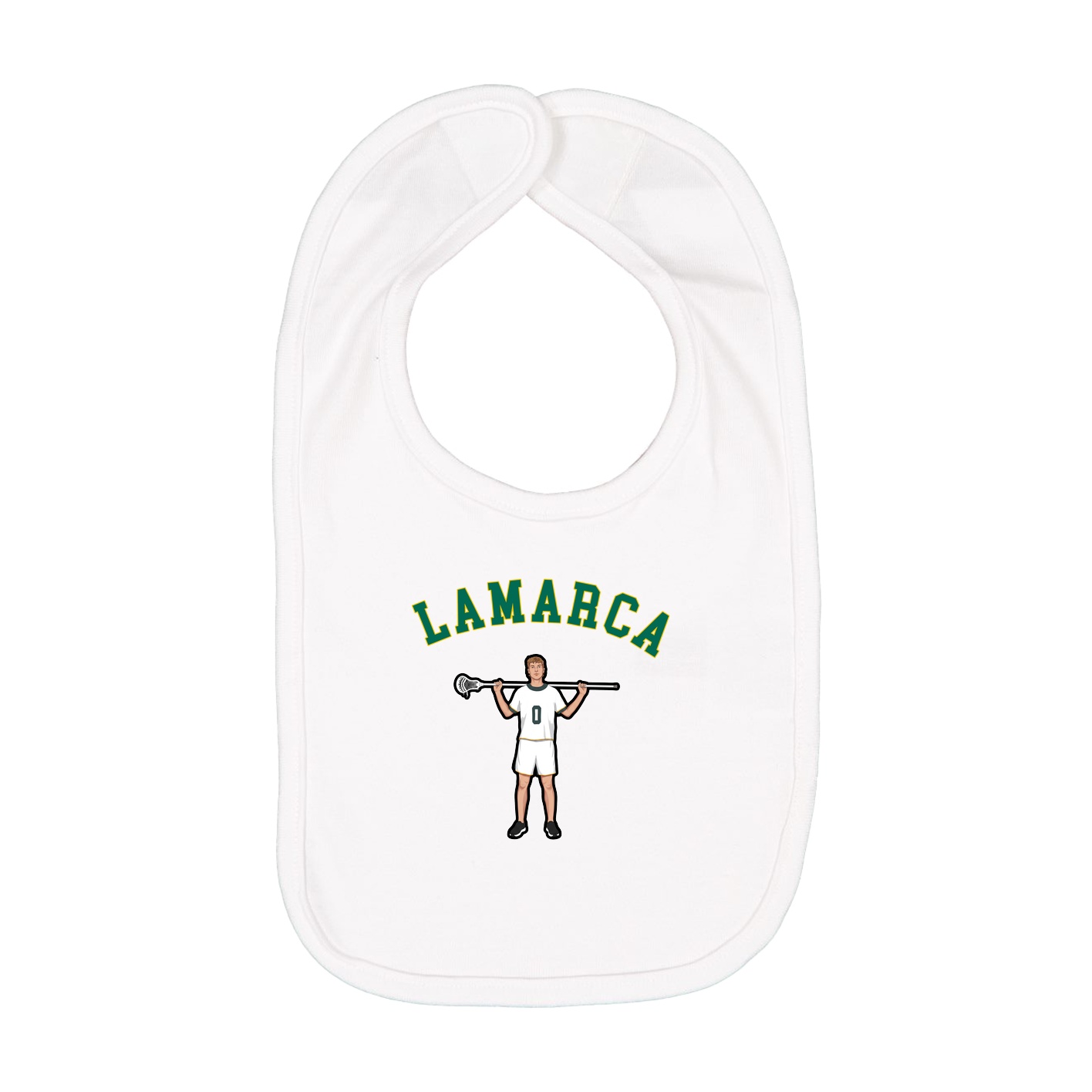 Infant Bib — Shirsey Arch in White