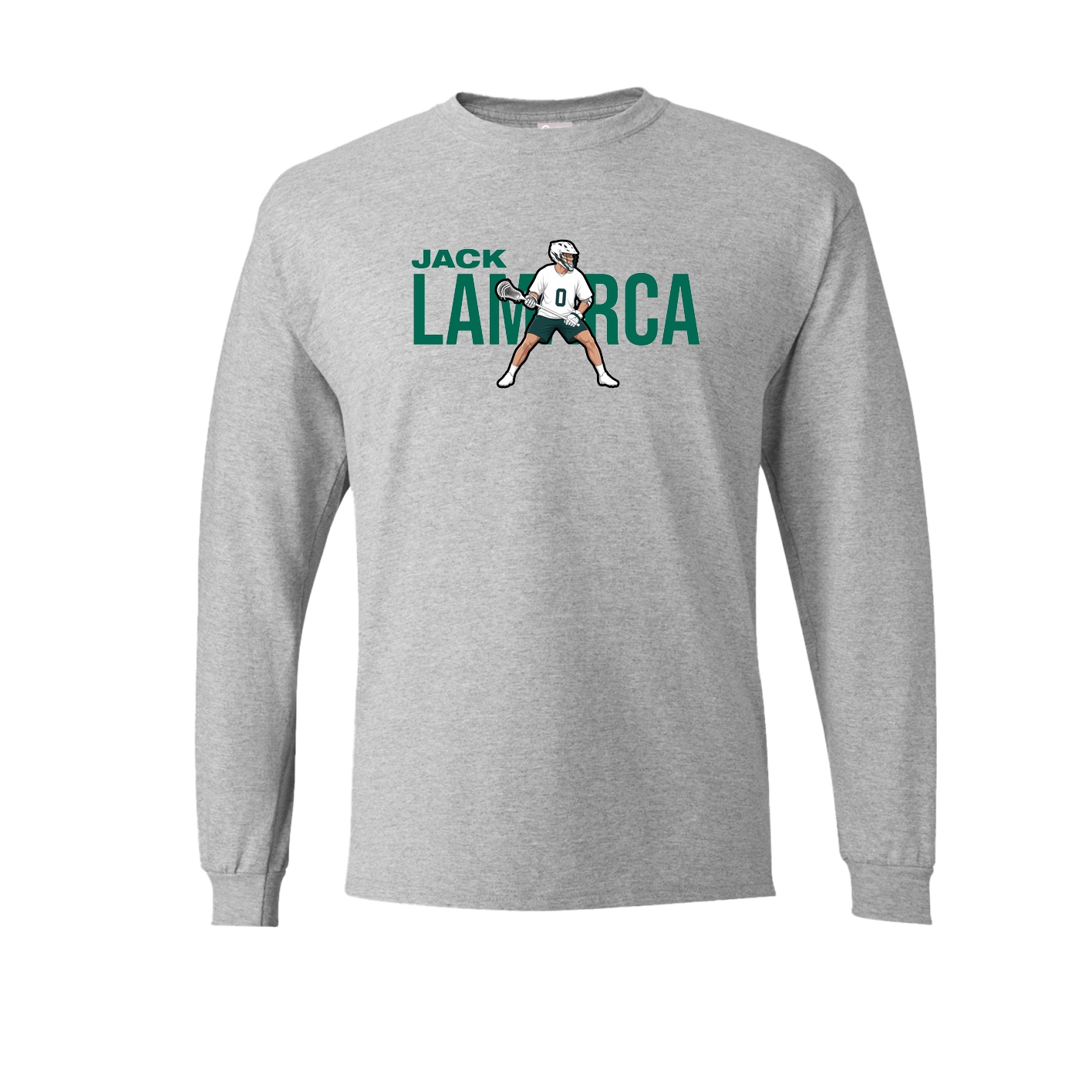 Long Sleeve Tee — Player Name in Grey