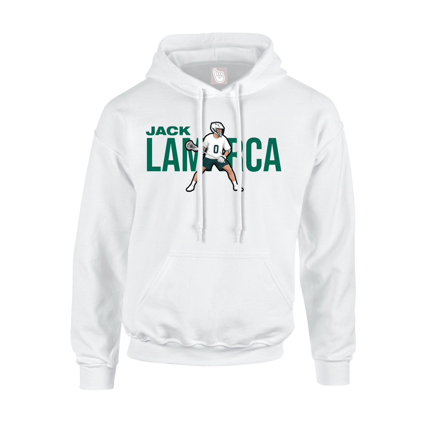 Youth Hoodie — Player Name in White