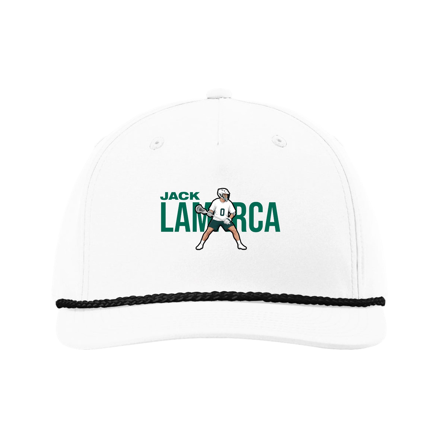 Five-Panel Classic Rope Cap — Player Name in White