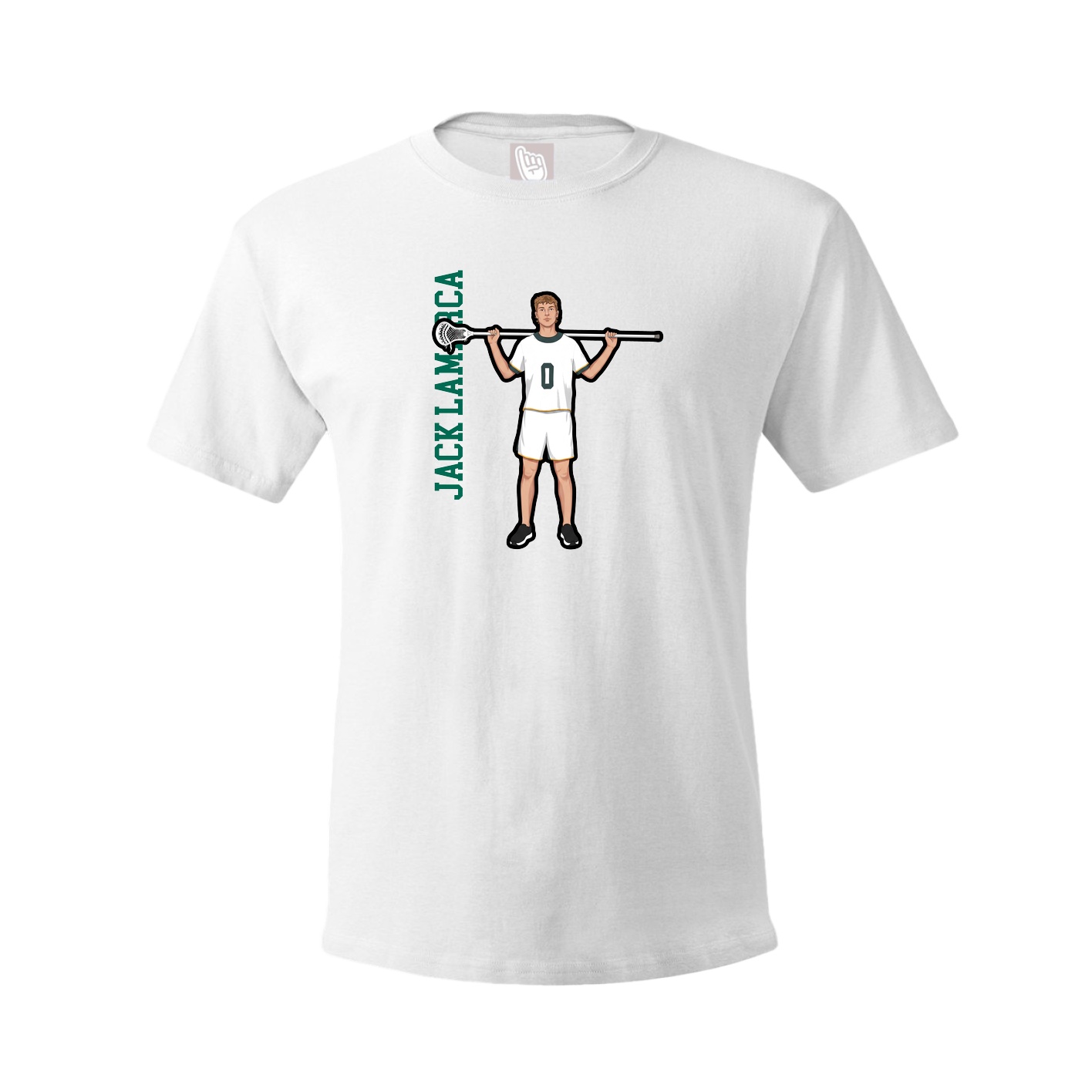 Youth Tee — Name Vertical in White