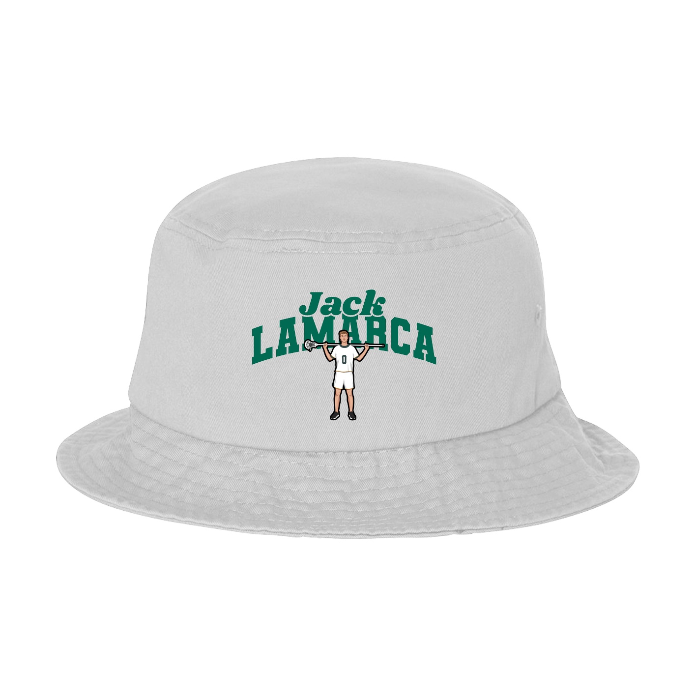 Bucket Cap — Signature Arch in White