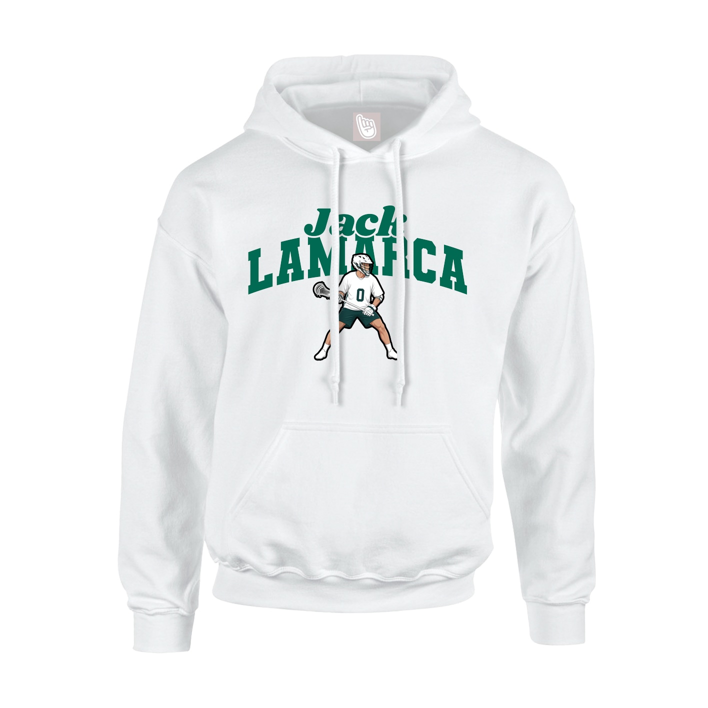 Hoodie — Signature Arch in White