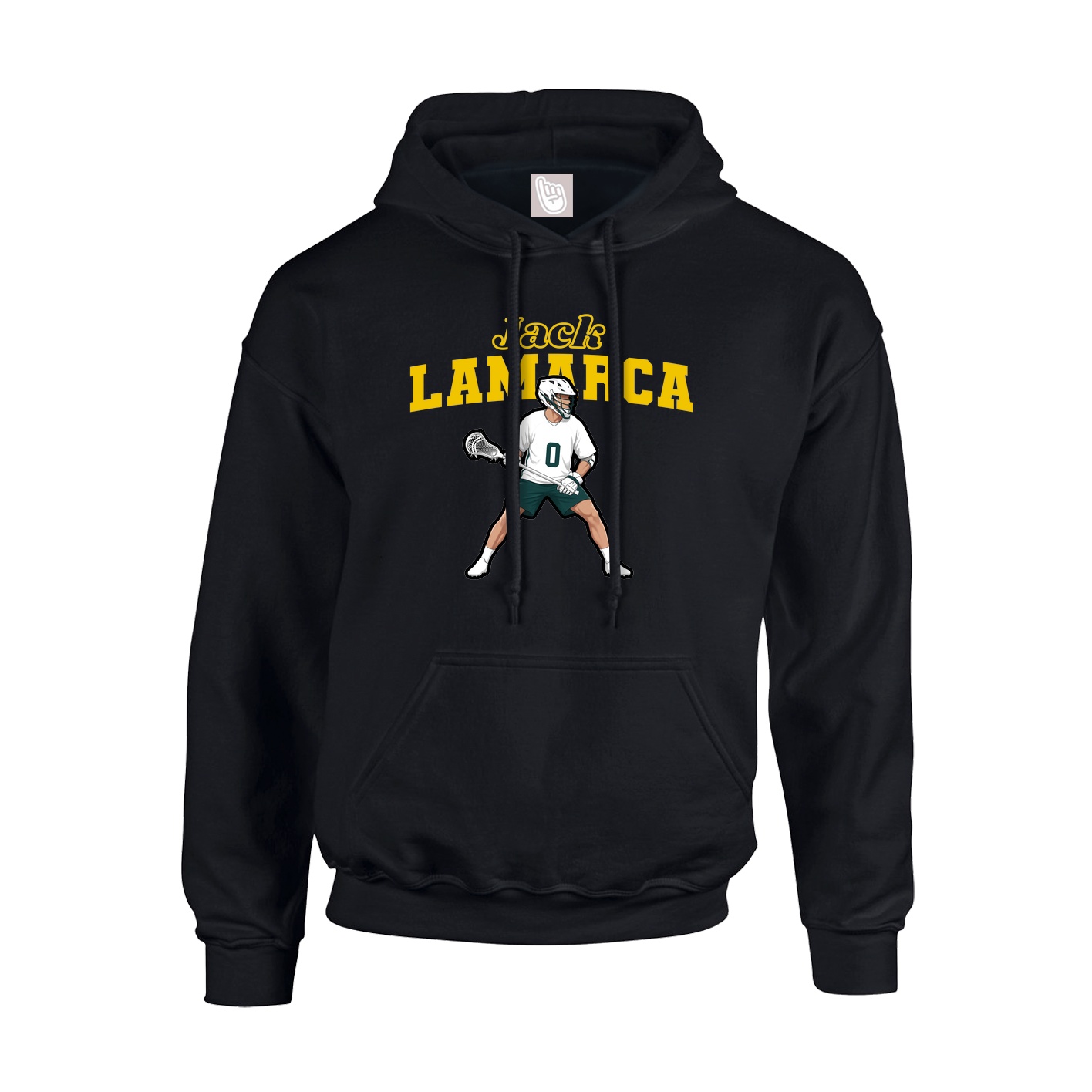 Youth Hoodie — Name Arch in Black