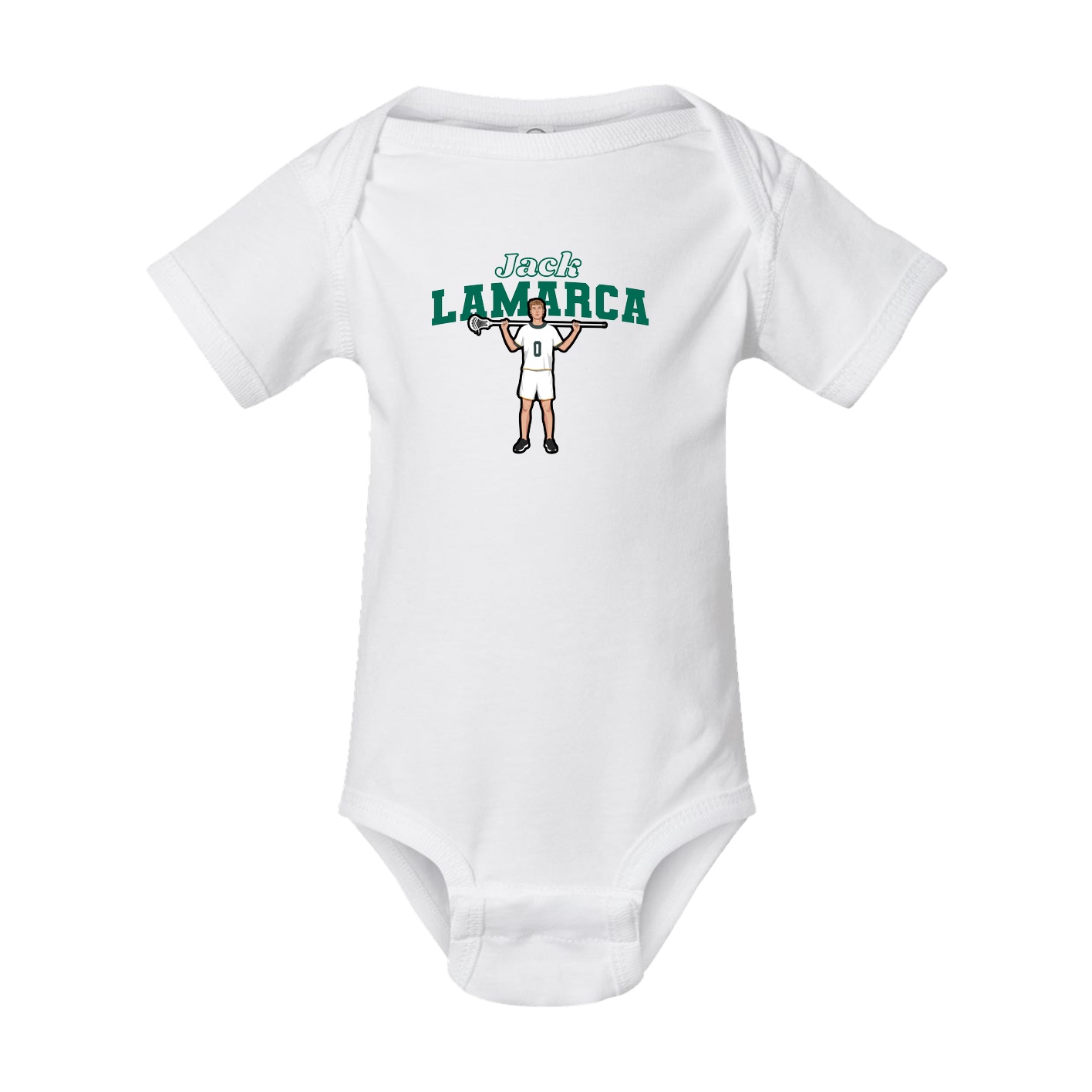 Baby Onesie — Name Arch in White