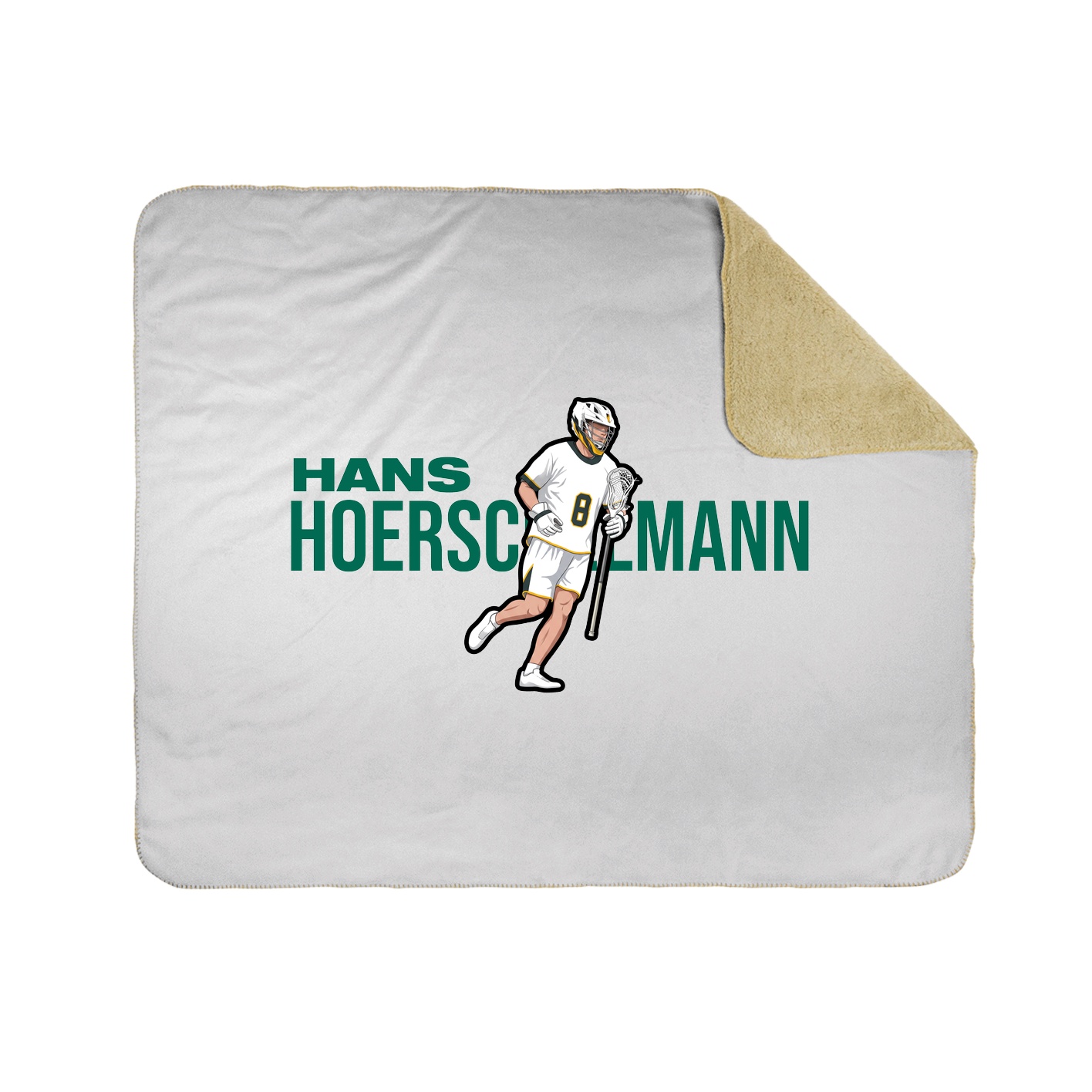 Throw Blanket — Player Name in White