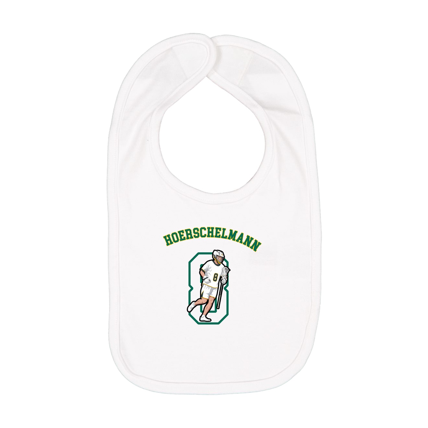 Infant Bib — Shirsey Arch in White
