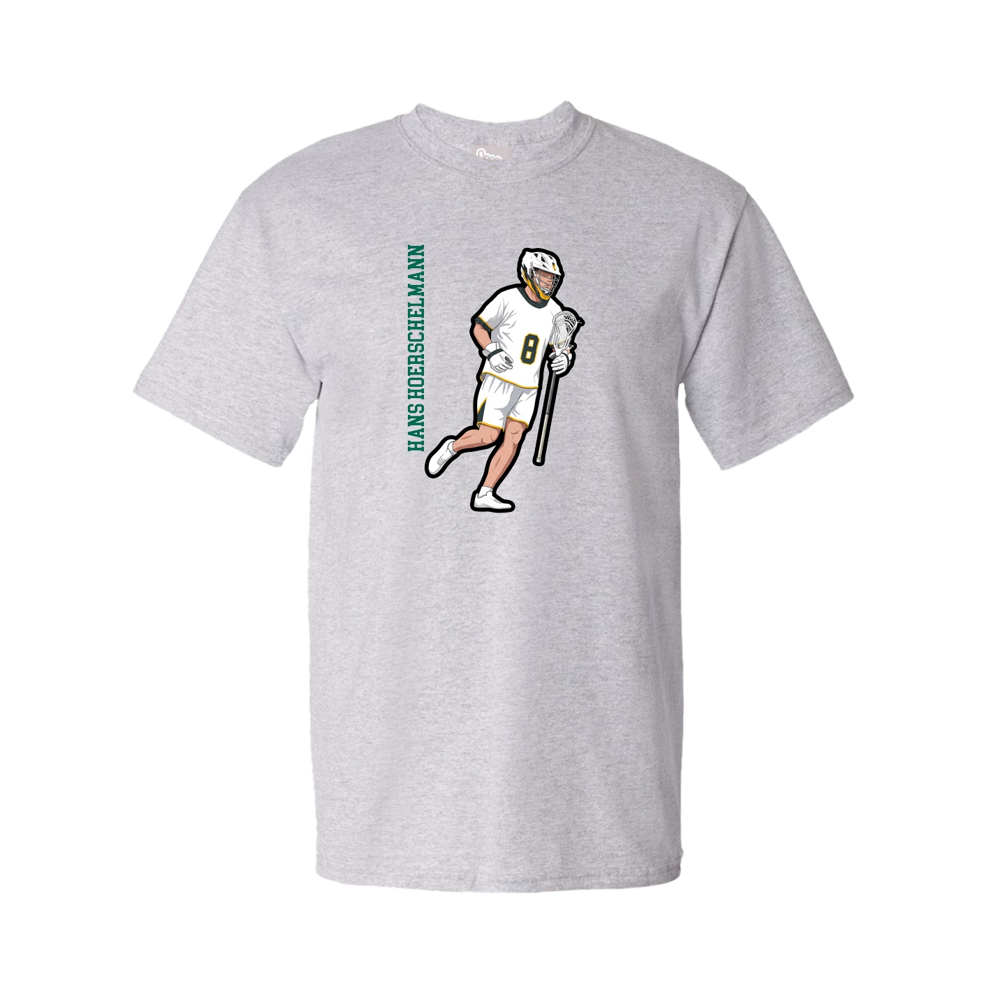 Tee — Name Vertical in Grey