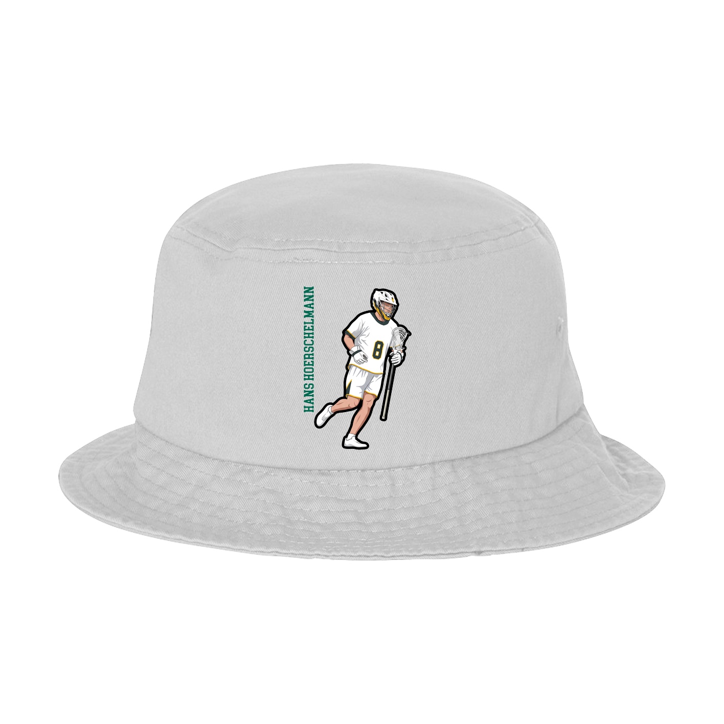 Bucket Cap — Name Vertical in White