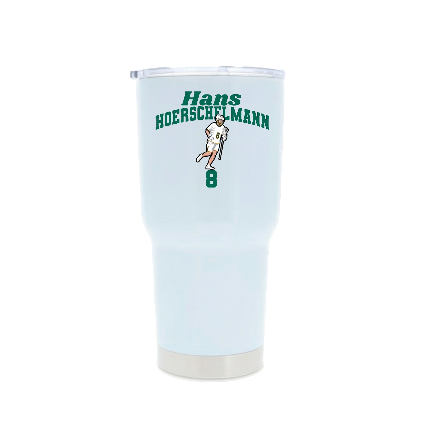 30oz Stainless Steel Tumbler — Signature Arch in White