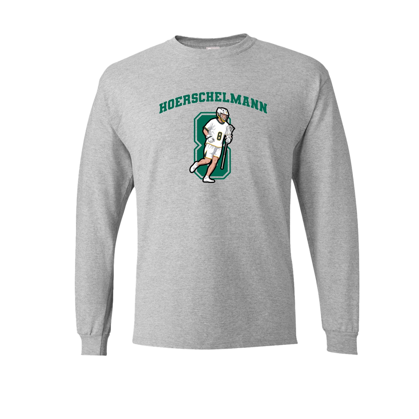 Long Sleeve Tee — Number in Grey