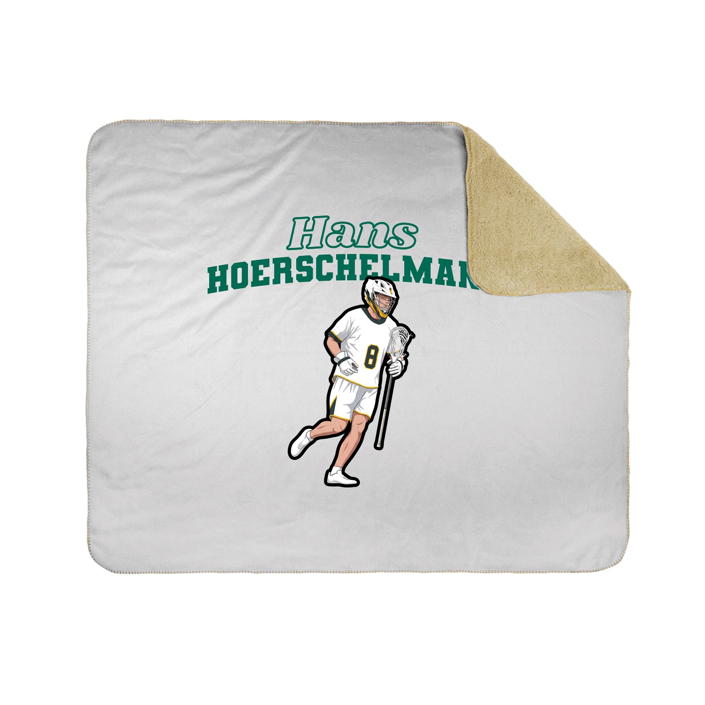 Throw Blanket — Name Arch in White