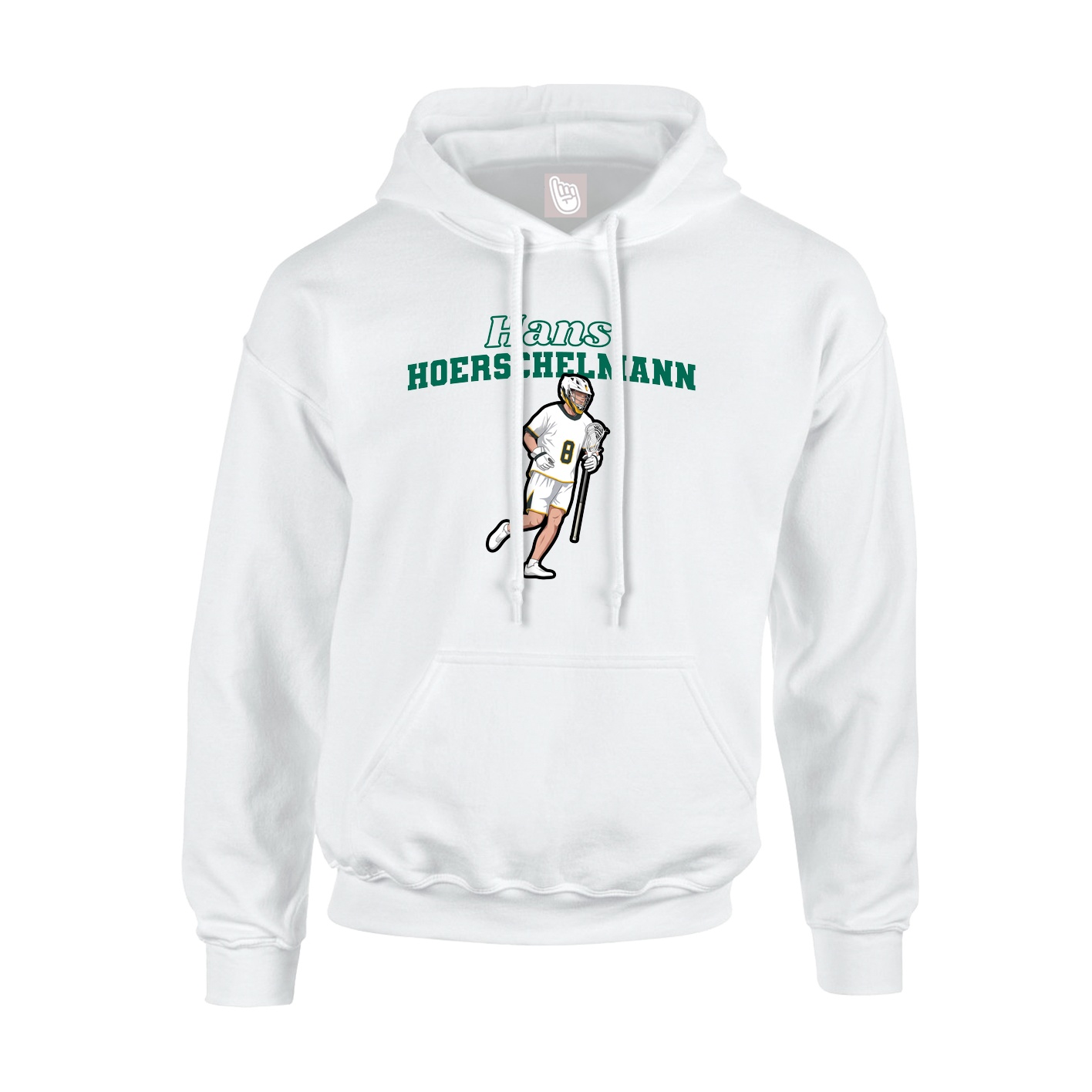 Hoodie — Name Arch in White