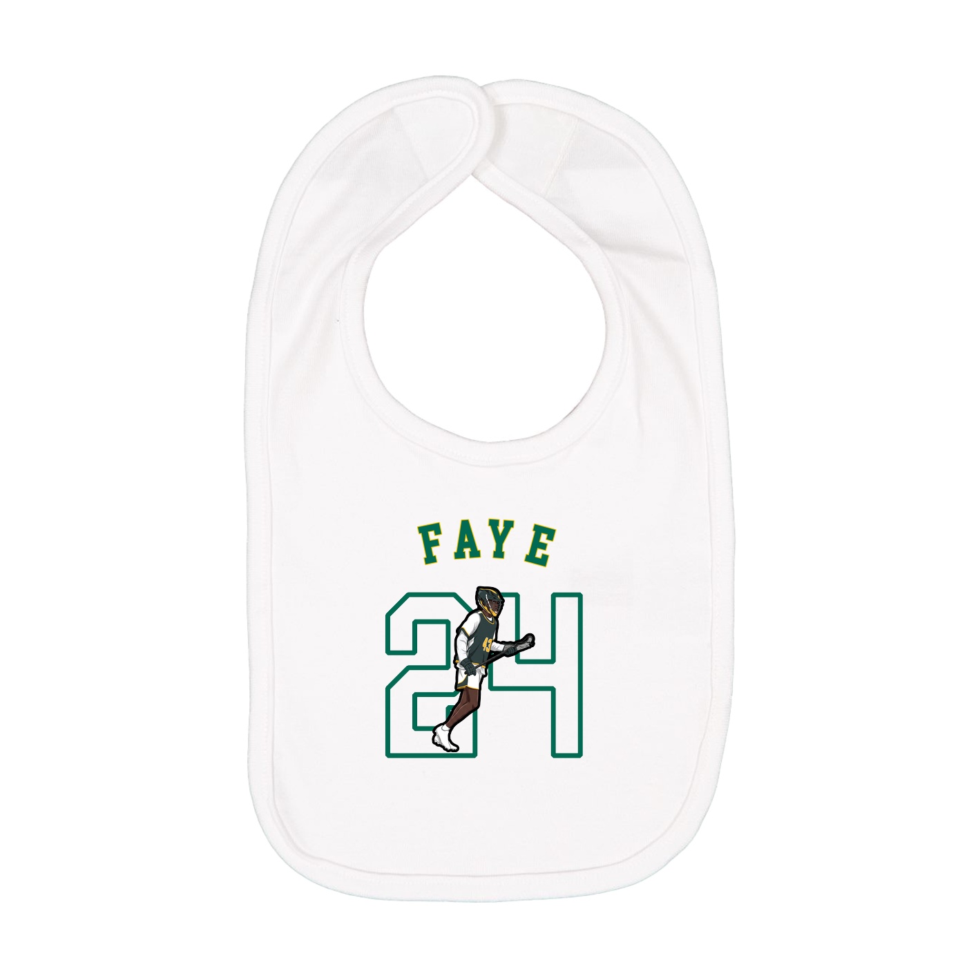 Infant Bib — Shirsey Arch in White