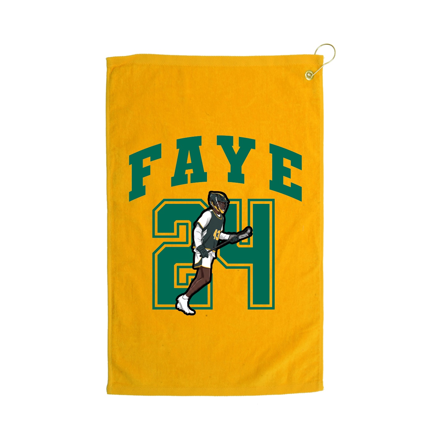 Golf Towel — Number in Gold