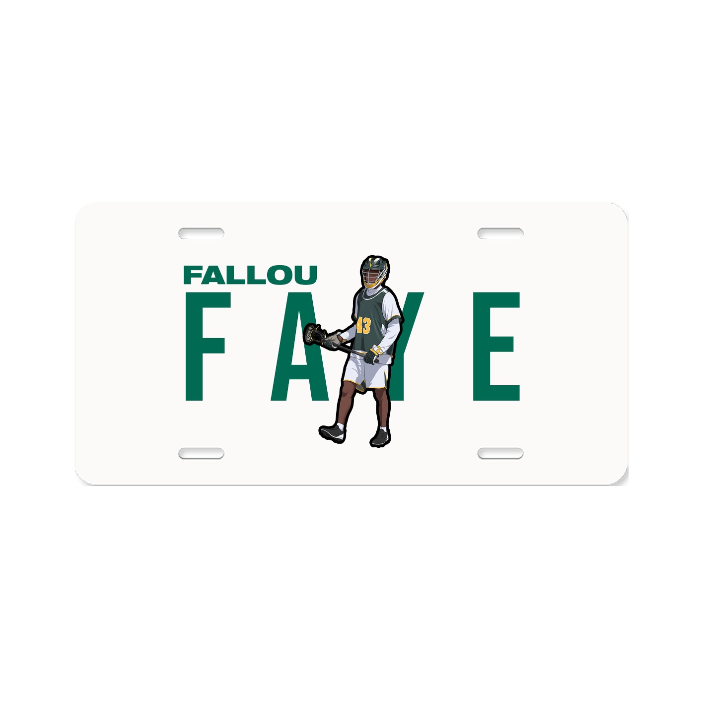 License Plate — Player Name in Classic