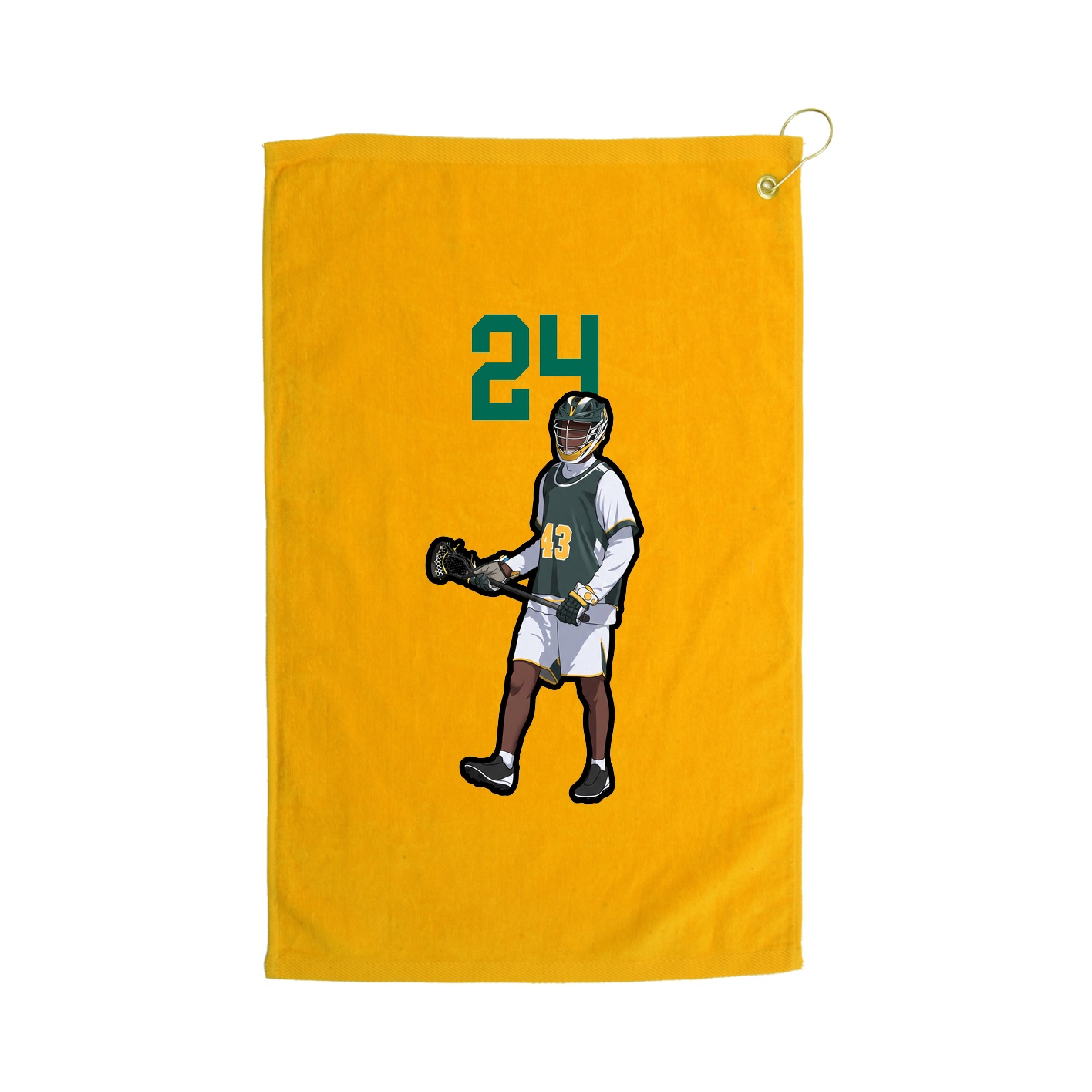 Golf Towel — Number Top in Gold