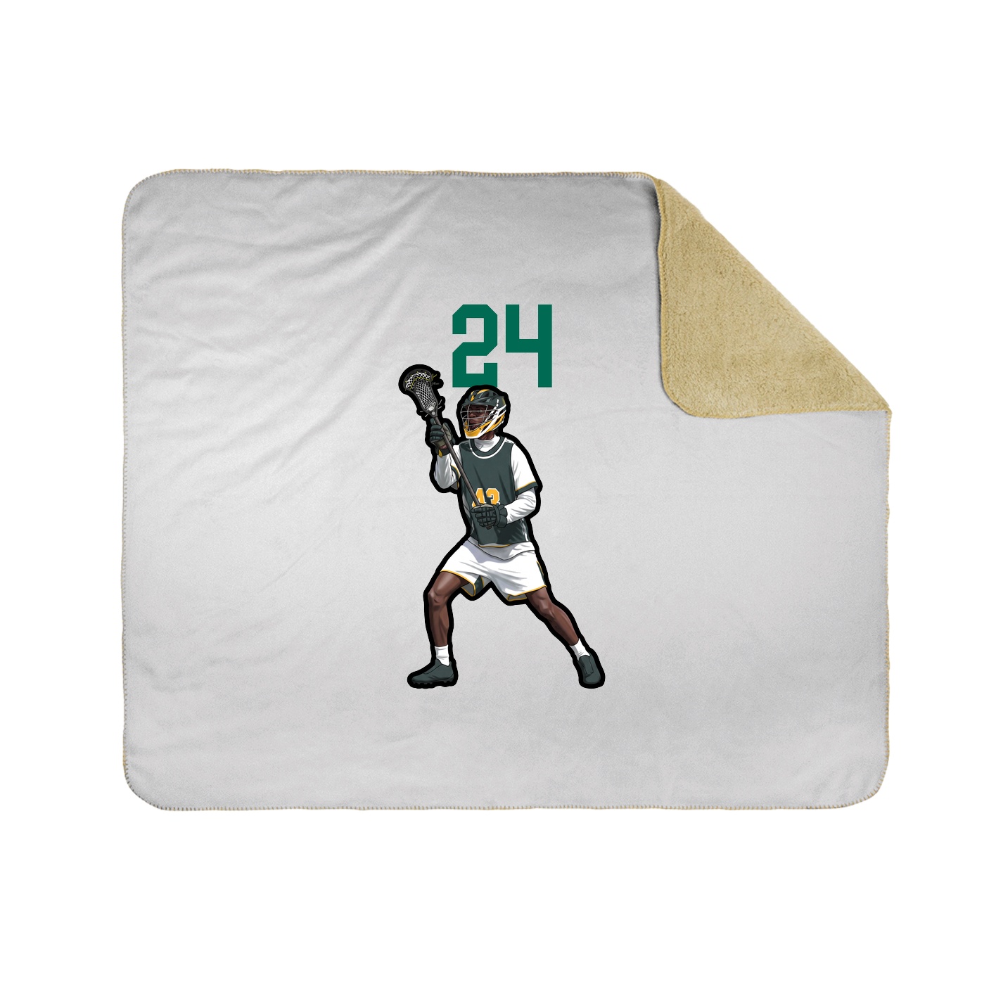 Throw Blanket — Number Top in White