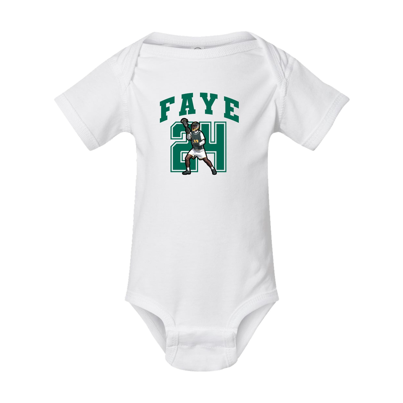 Baby Onesie — Number in White