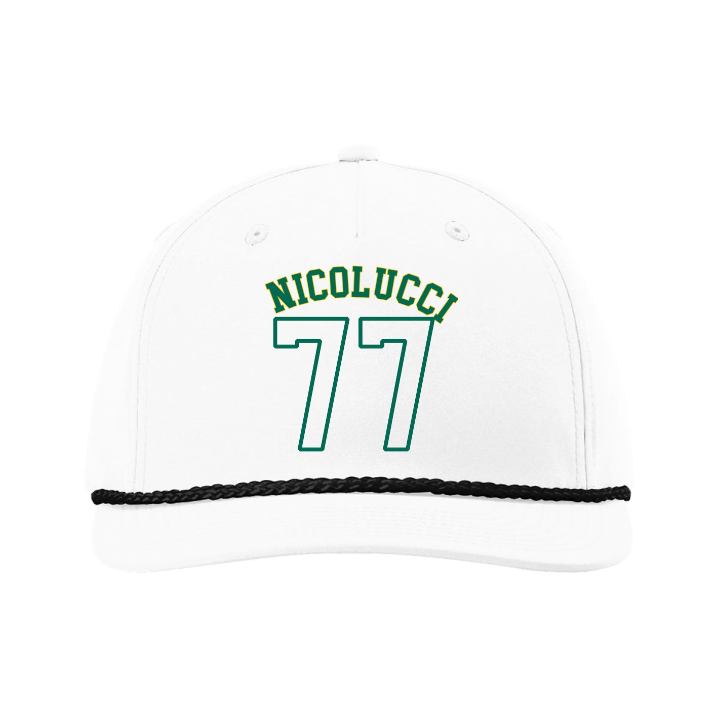Five-Panel Classic Rope Cap — Shirsey Arch in White