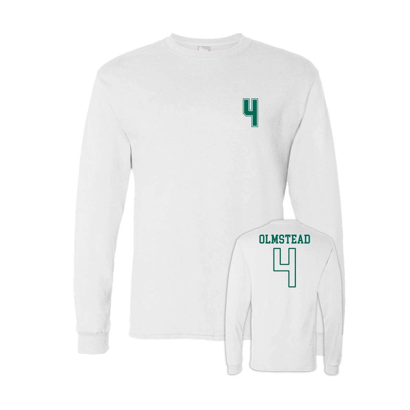 Long Sleeve Tee — Chest Back in White