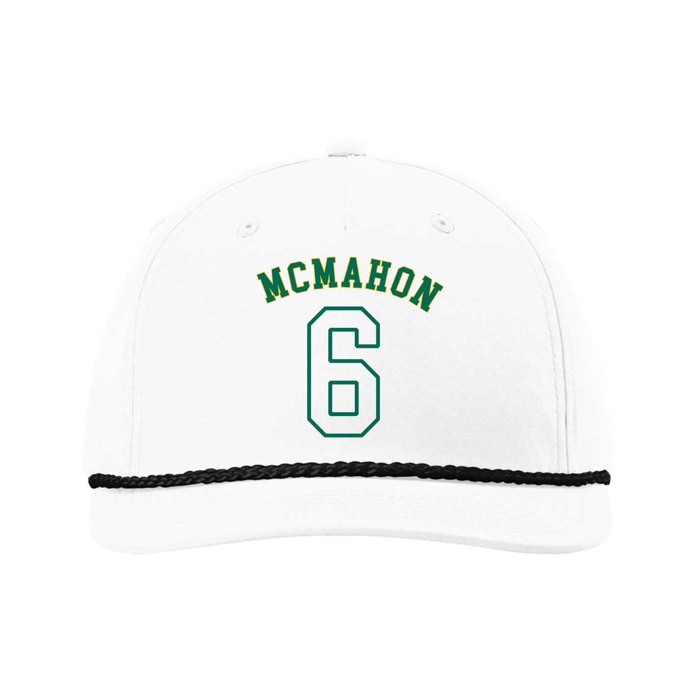 Five-Panel Classic Rope Cap — Shirsey Arch in White