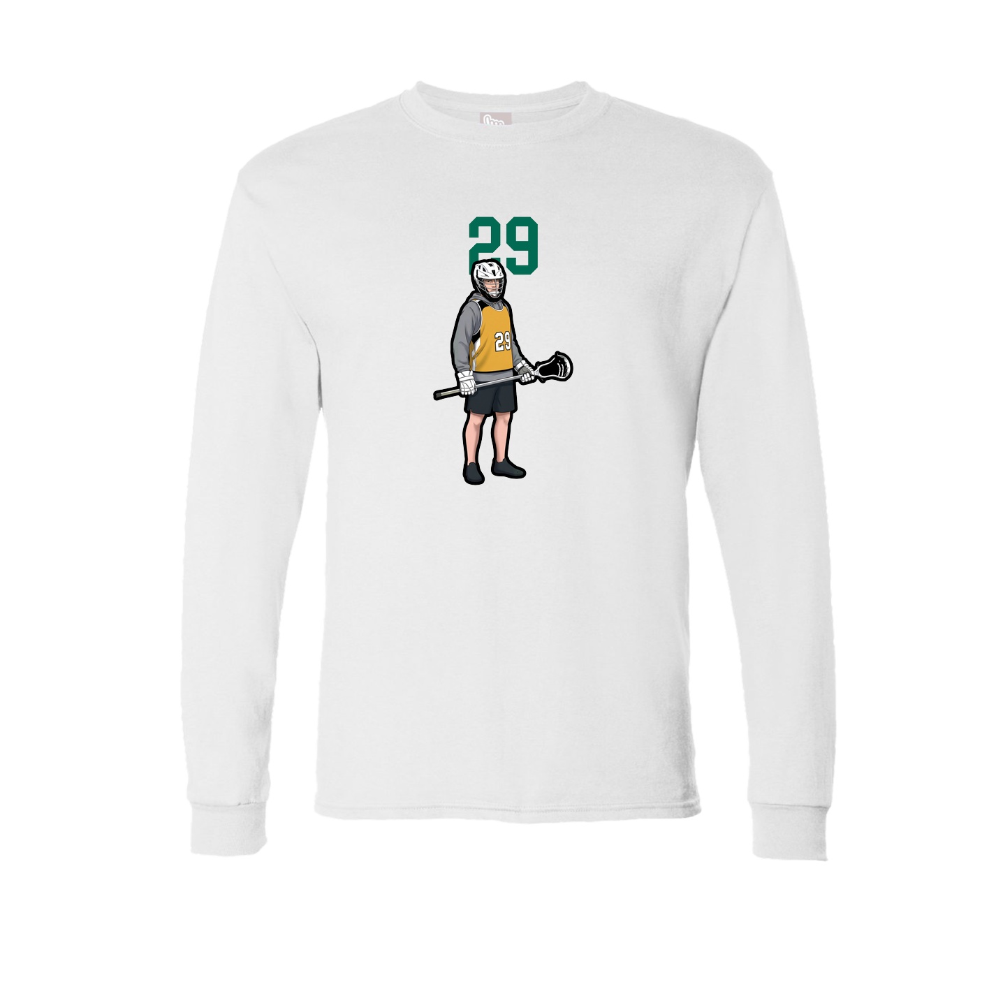 Long Sleeve Tee — Number Top in White