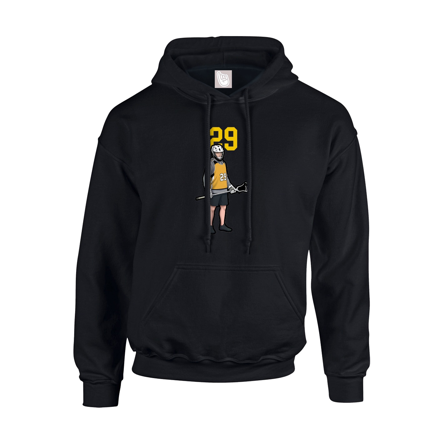 Youth Hoodie — Number Top in Black