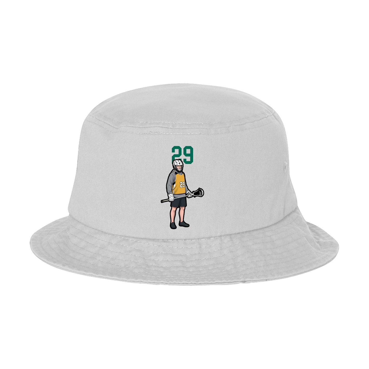 Bucket Cap — Number Top in White