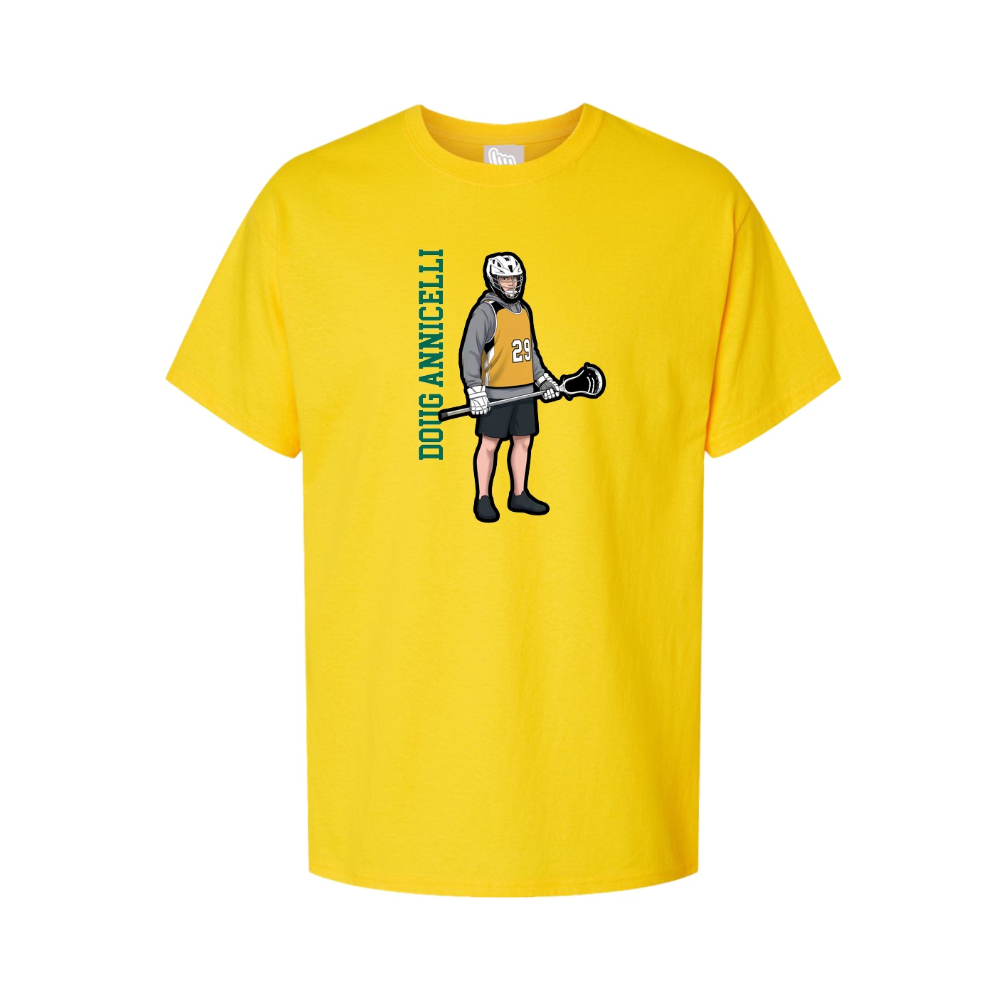 Youth Tee — Name Vertical in Gold