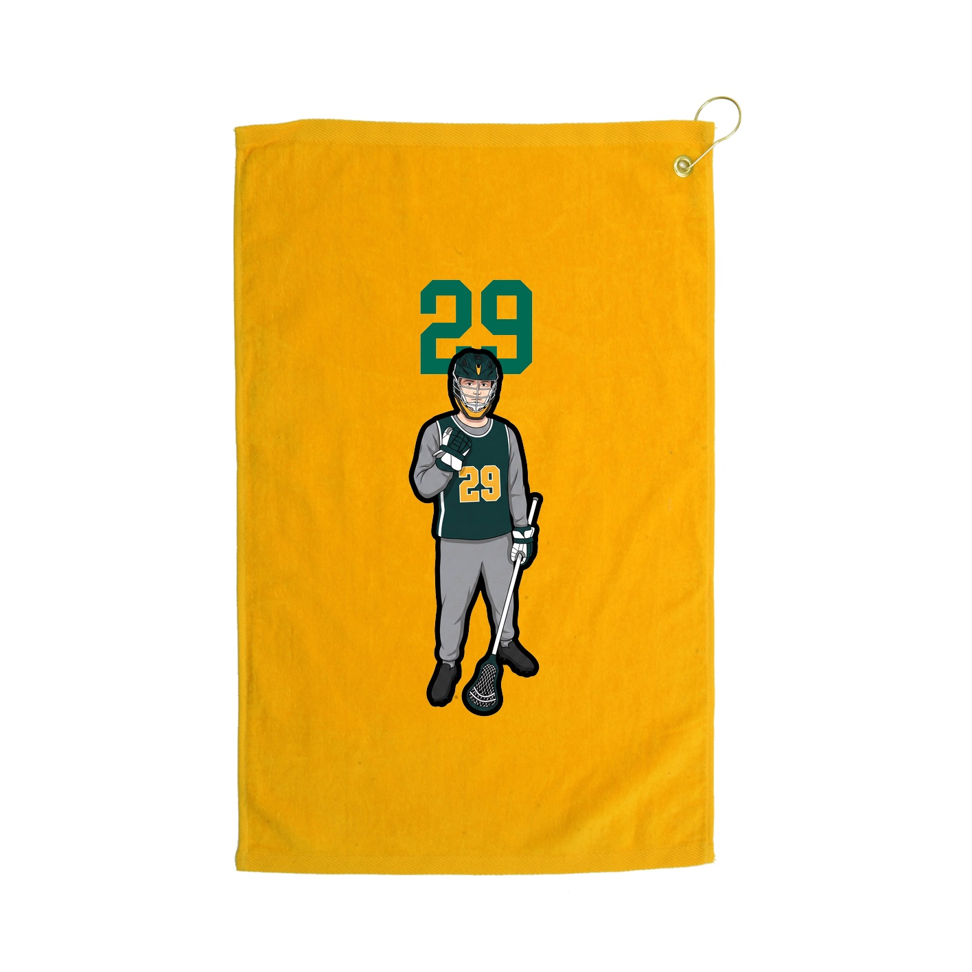 Golf Towel — Number Top in Gold