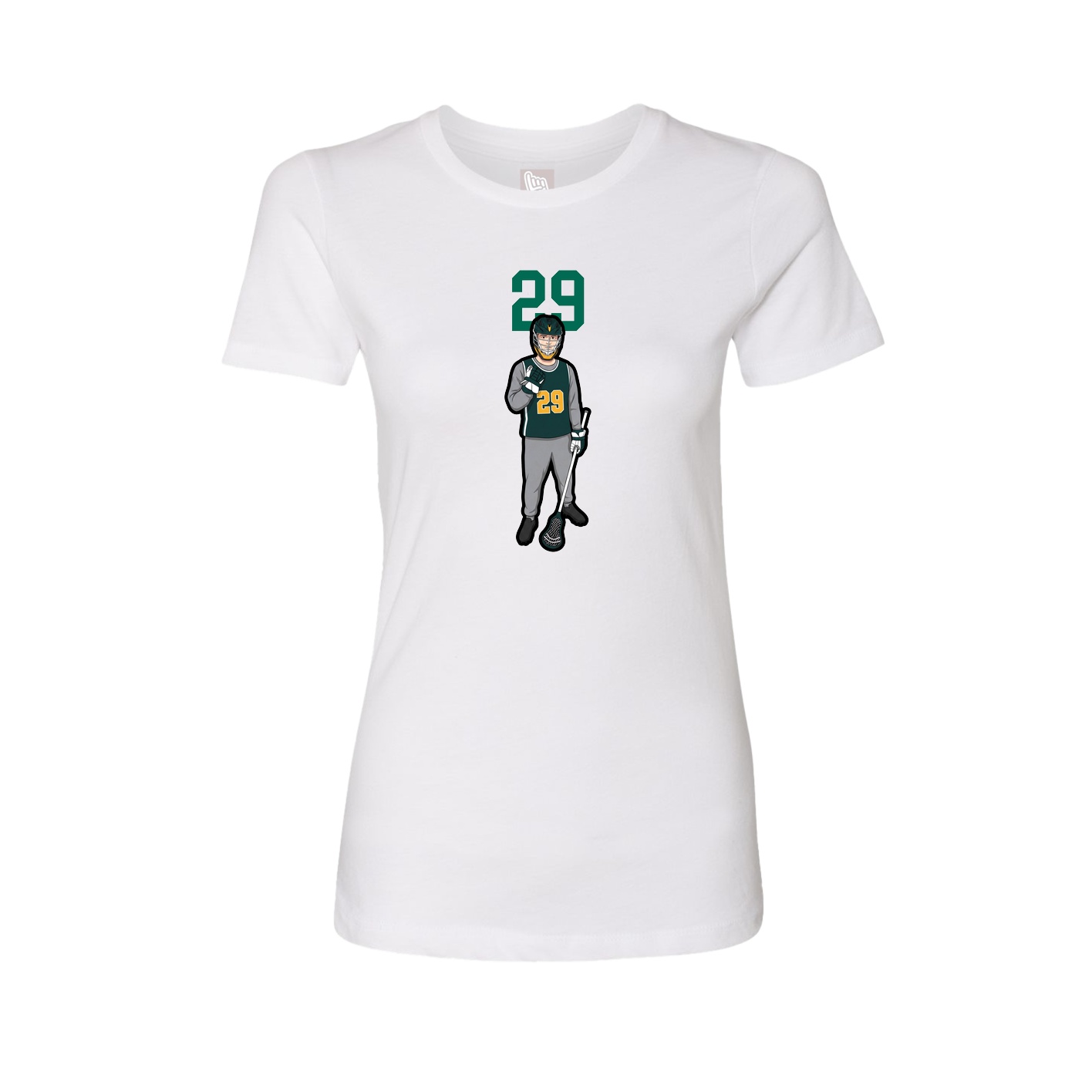 Womens Tee — Number Top in White