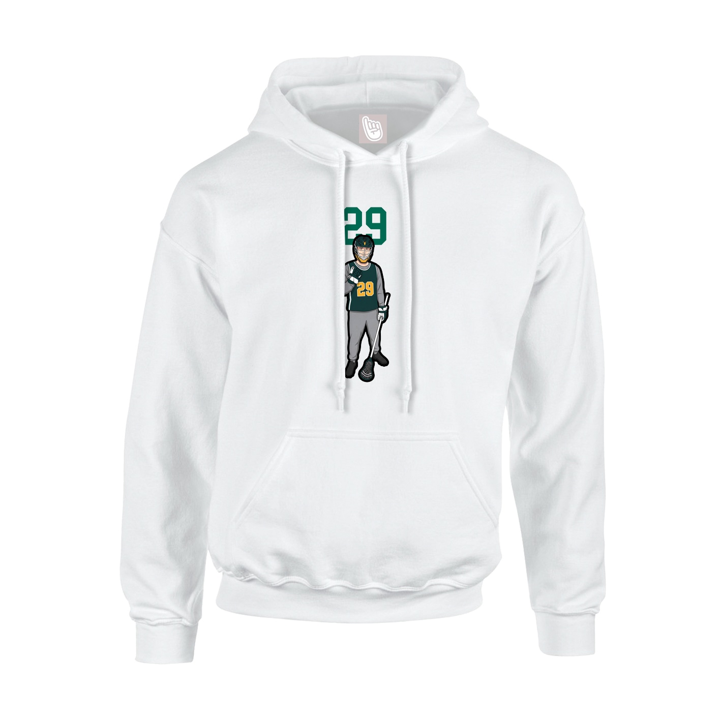 Hoodie — Number Top in White