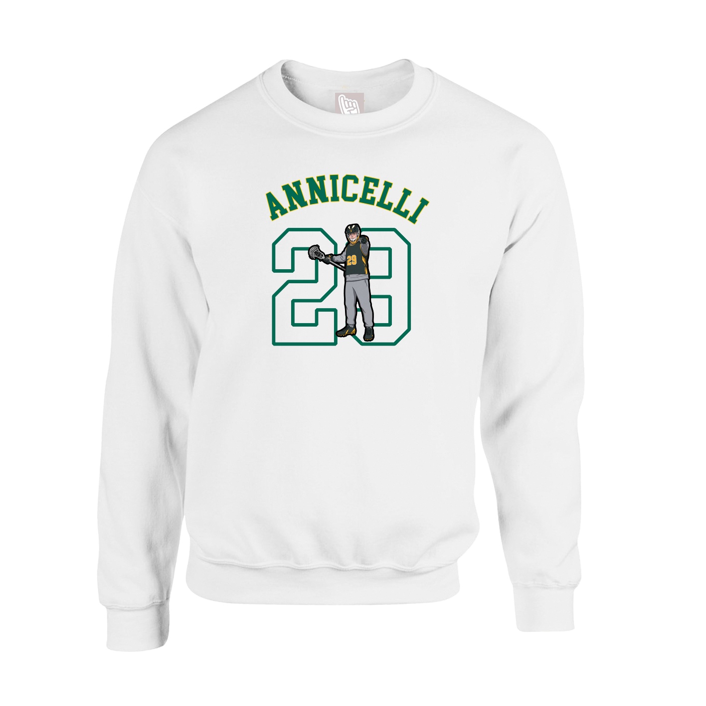 Fleece Crew — Shirsey Arch in White