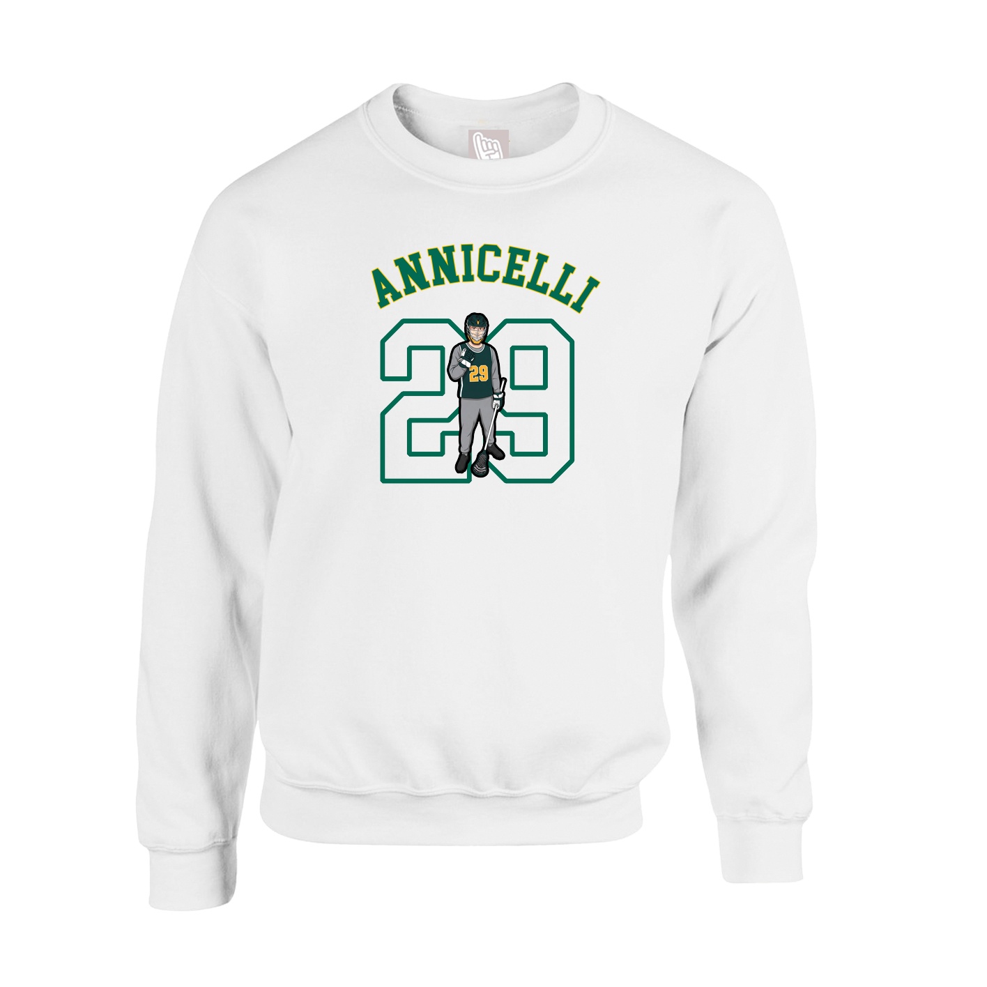 Fleece Crew — Shirsey Arch in White