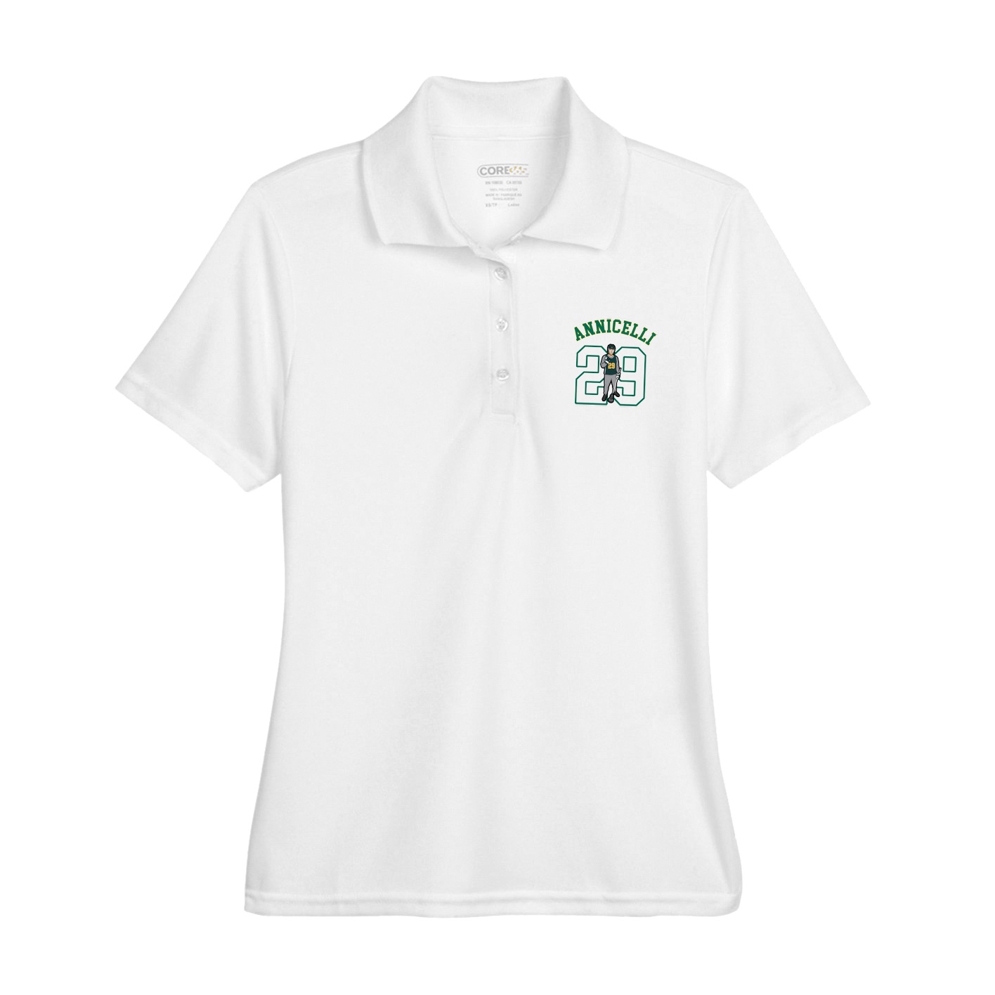 Womens Performance Polo — Shirsey Arch in White