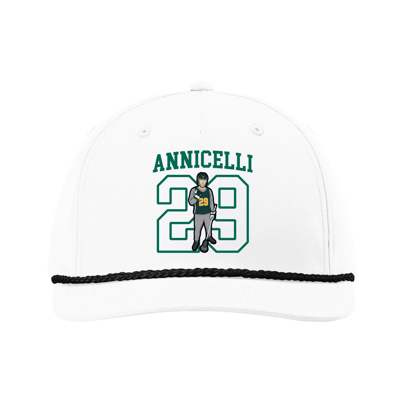 Five-Panel Classic Rope Cap — Shirsey in White