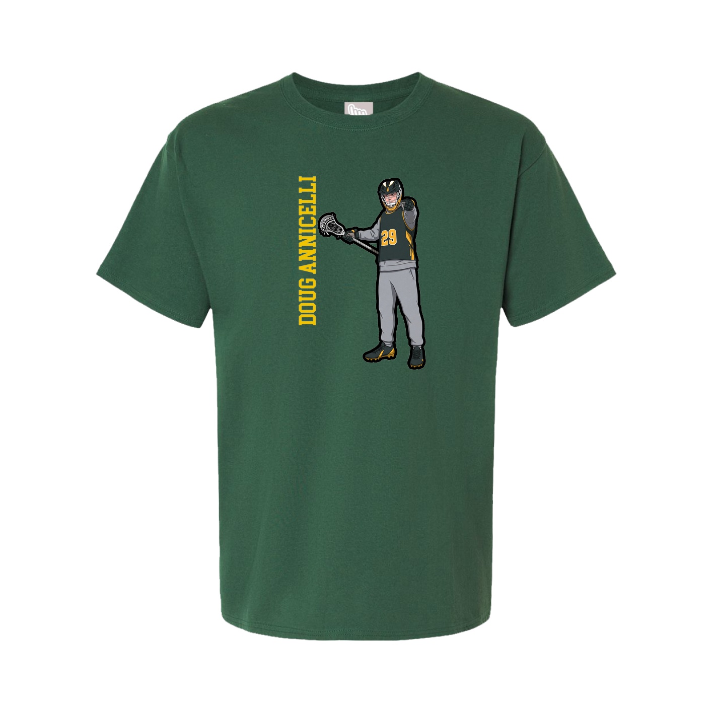 Youth Tee — Name Vertical in Green