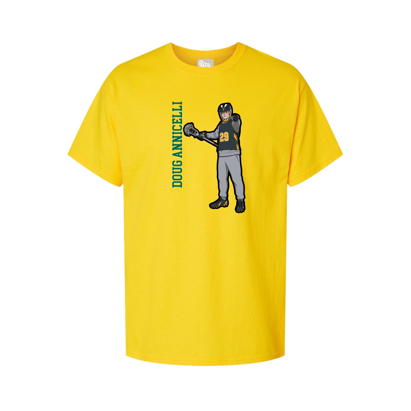Youth Tee — Name Vertical in Gold