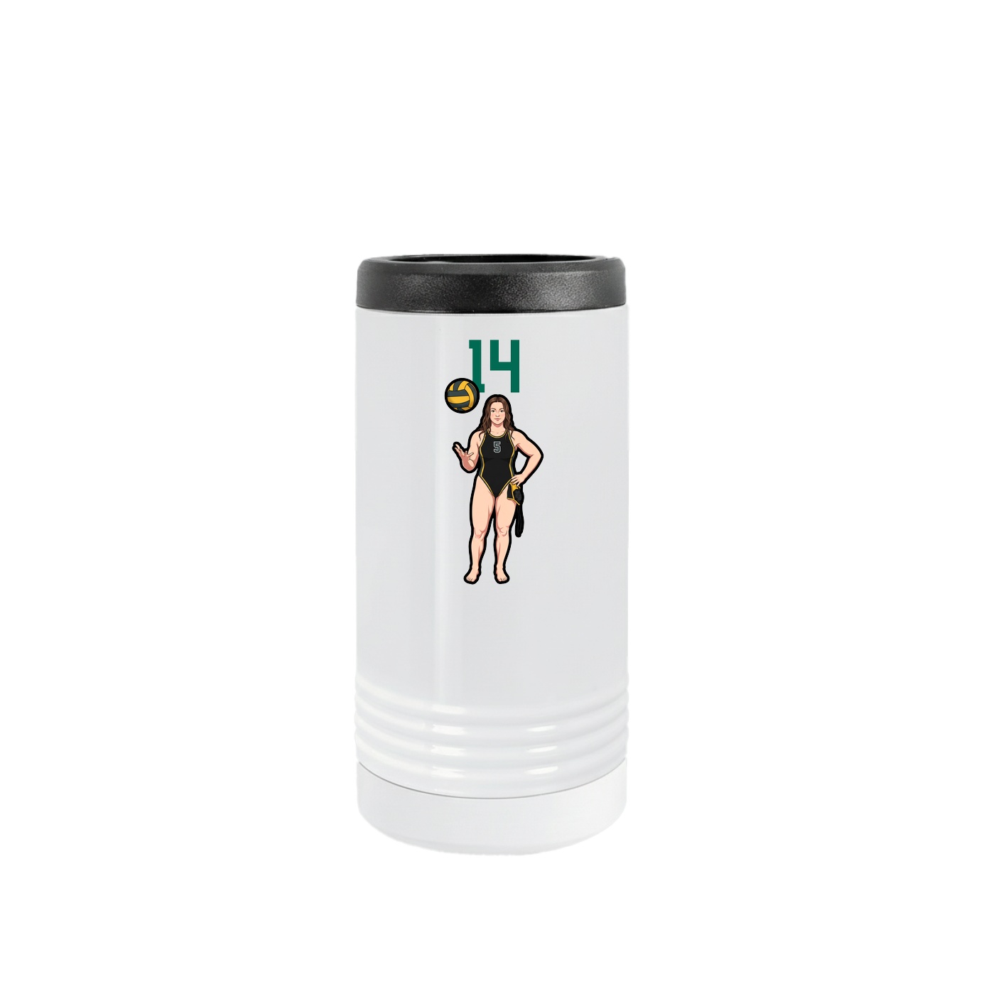 Slim Beverage Holder — Number Top in White