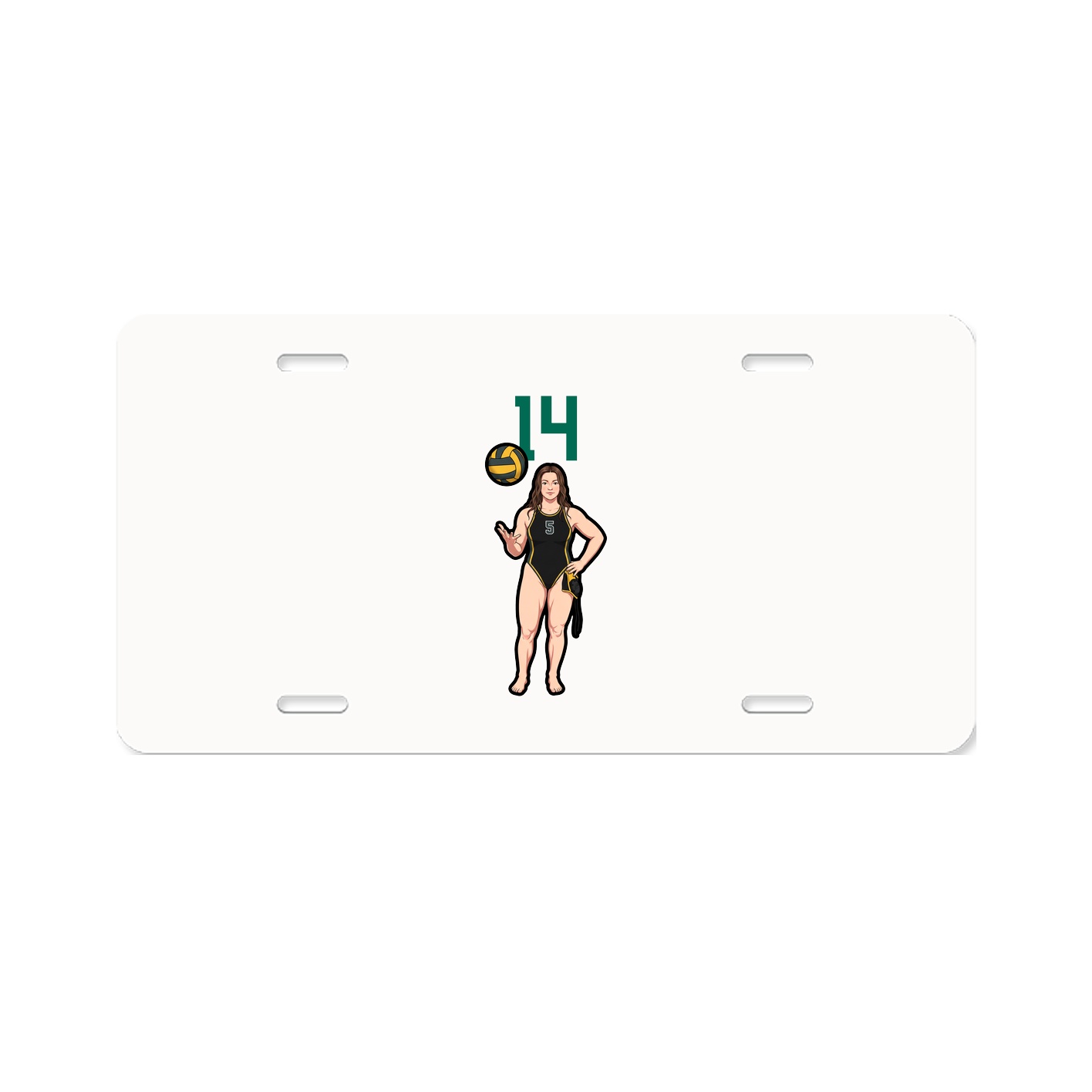 License Plate — Number Top in Classic