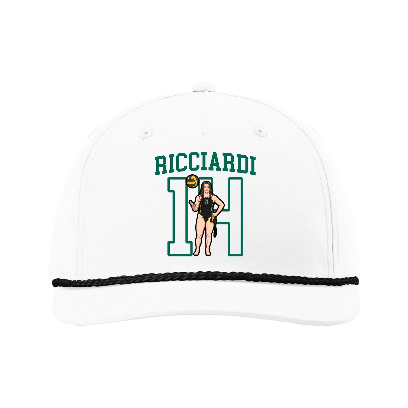 Five-Panel Classic Rope Cap — Shirsey in White