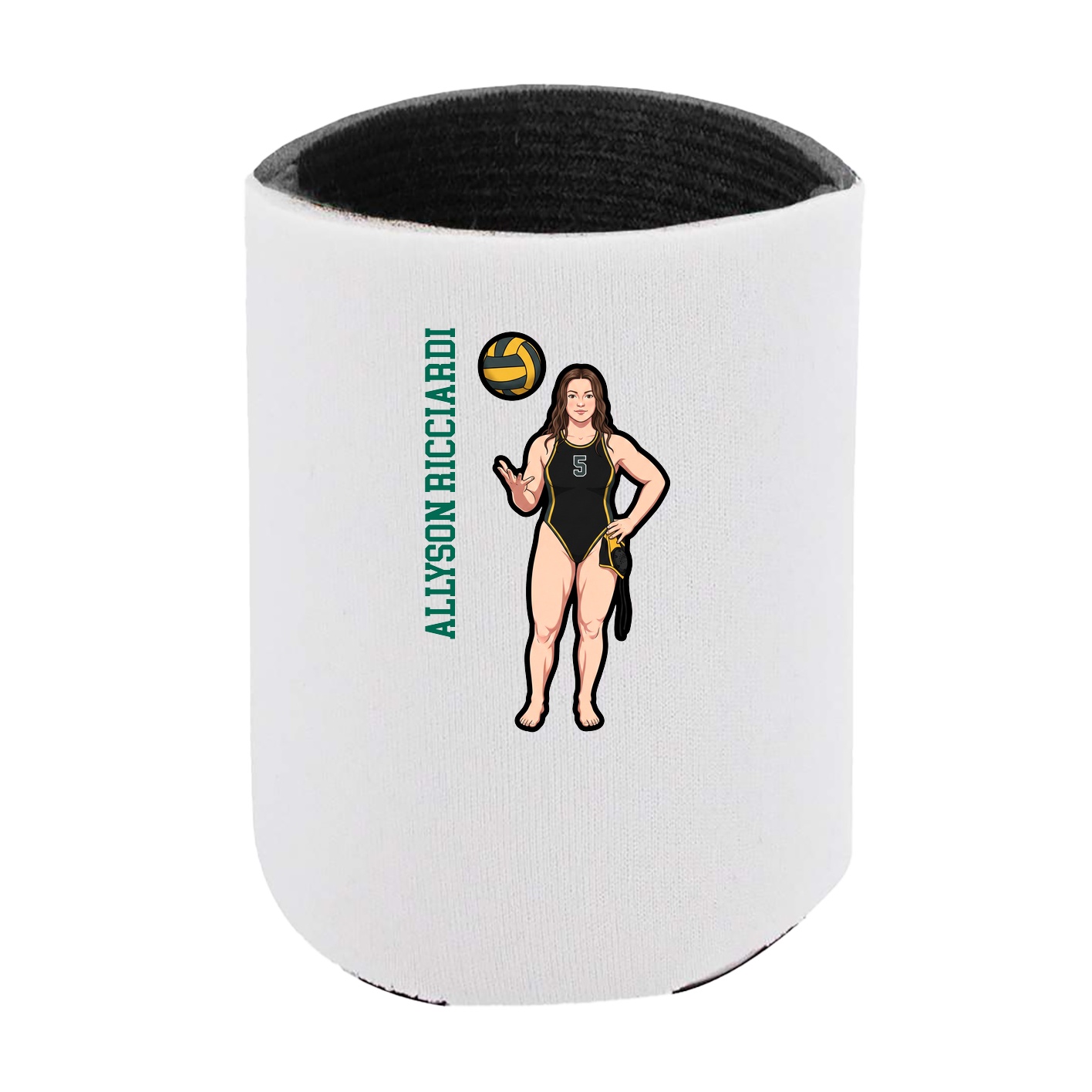 Can Holder — Name Vertical in White