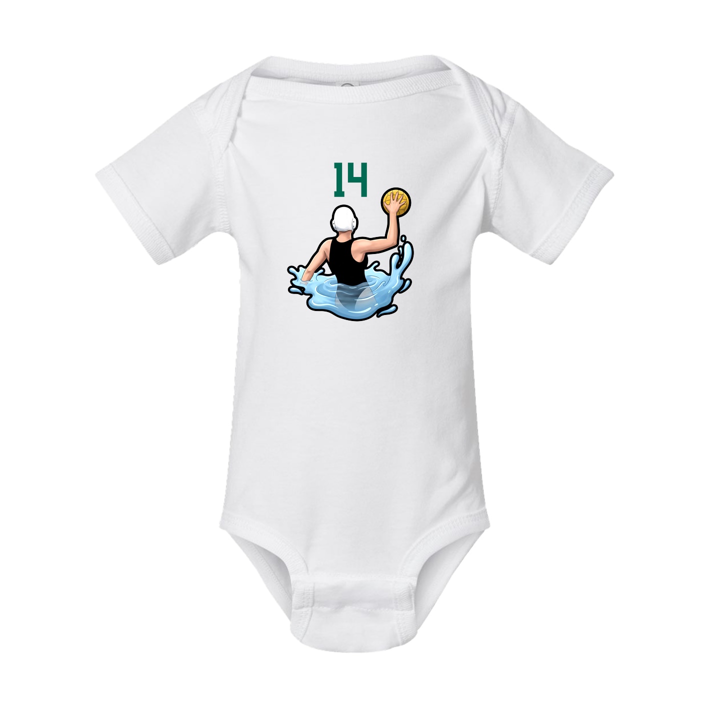 Baby Onesie — Number Top in White