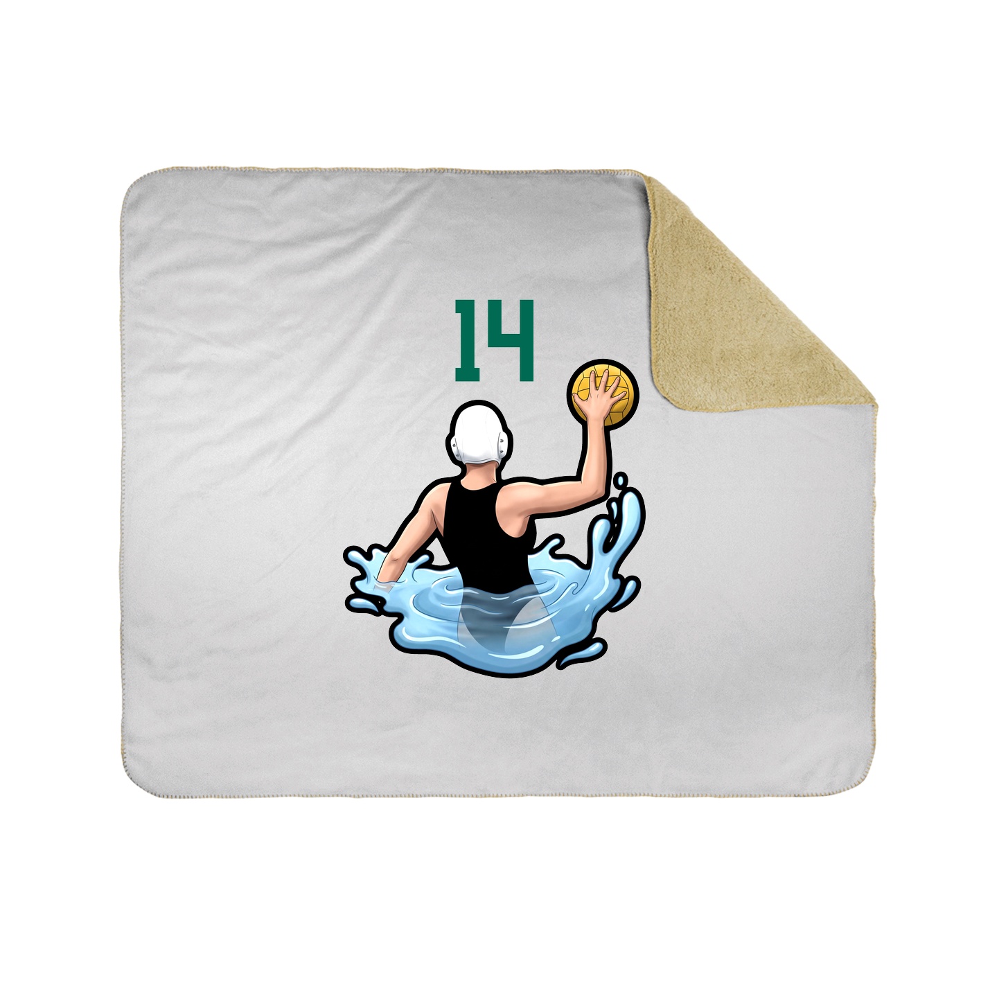 Throw Blanket — Number Top in White