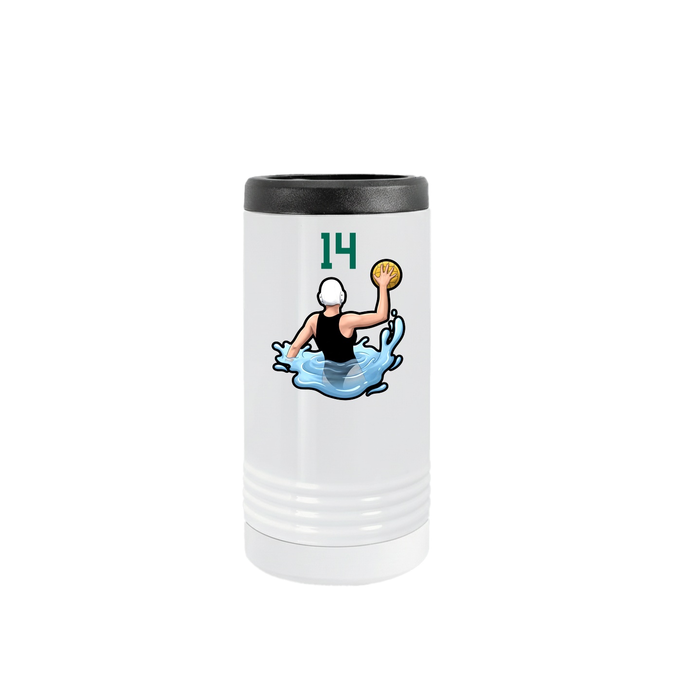 Slim Beverage Holder — Number Top in White