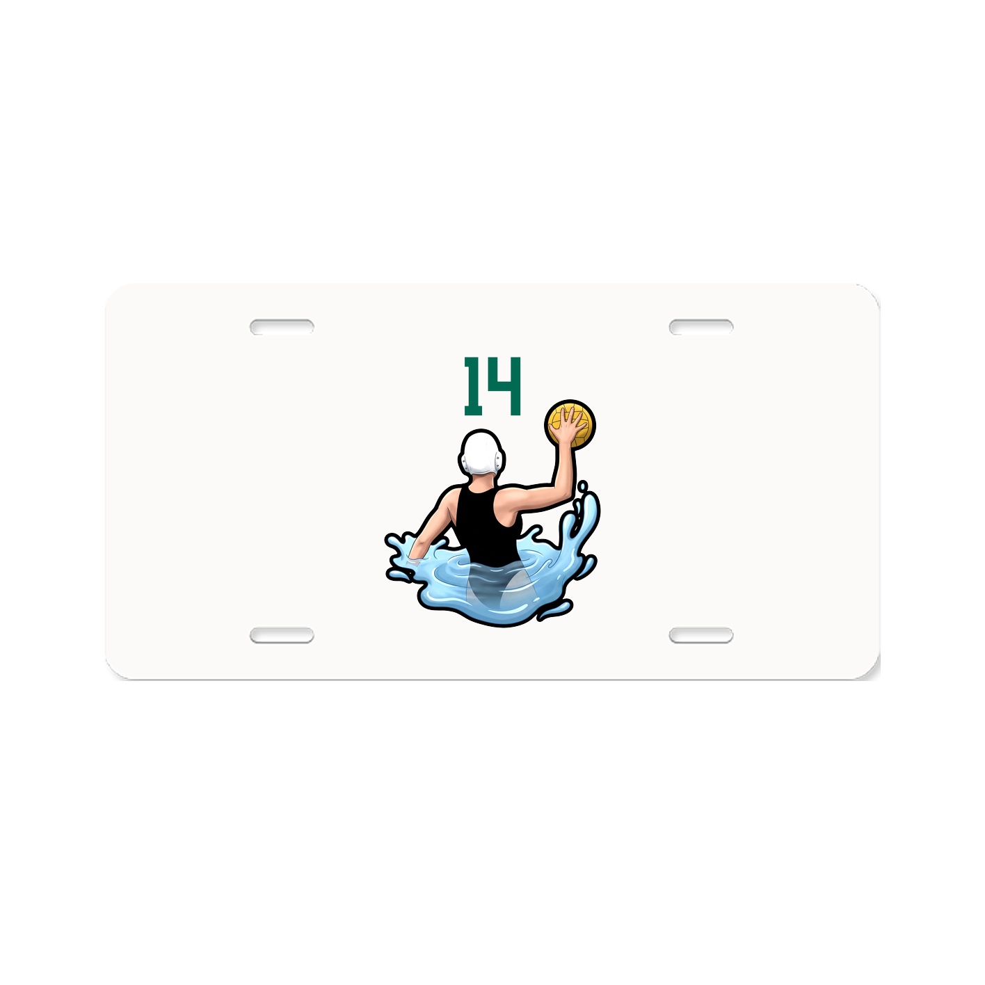 License Plate — Number Top in Classic