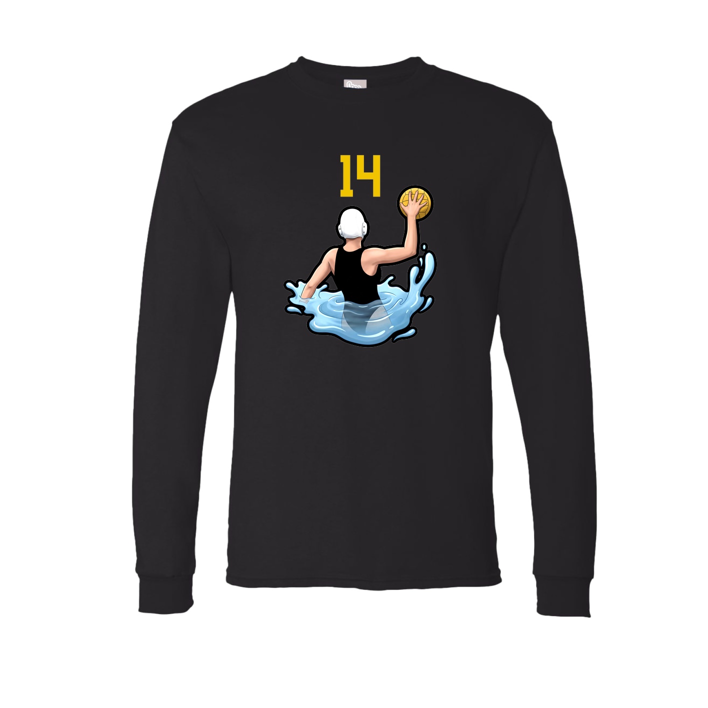 Long Sleeve Tee — Number Top in Black