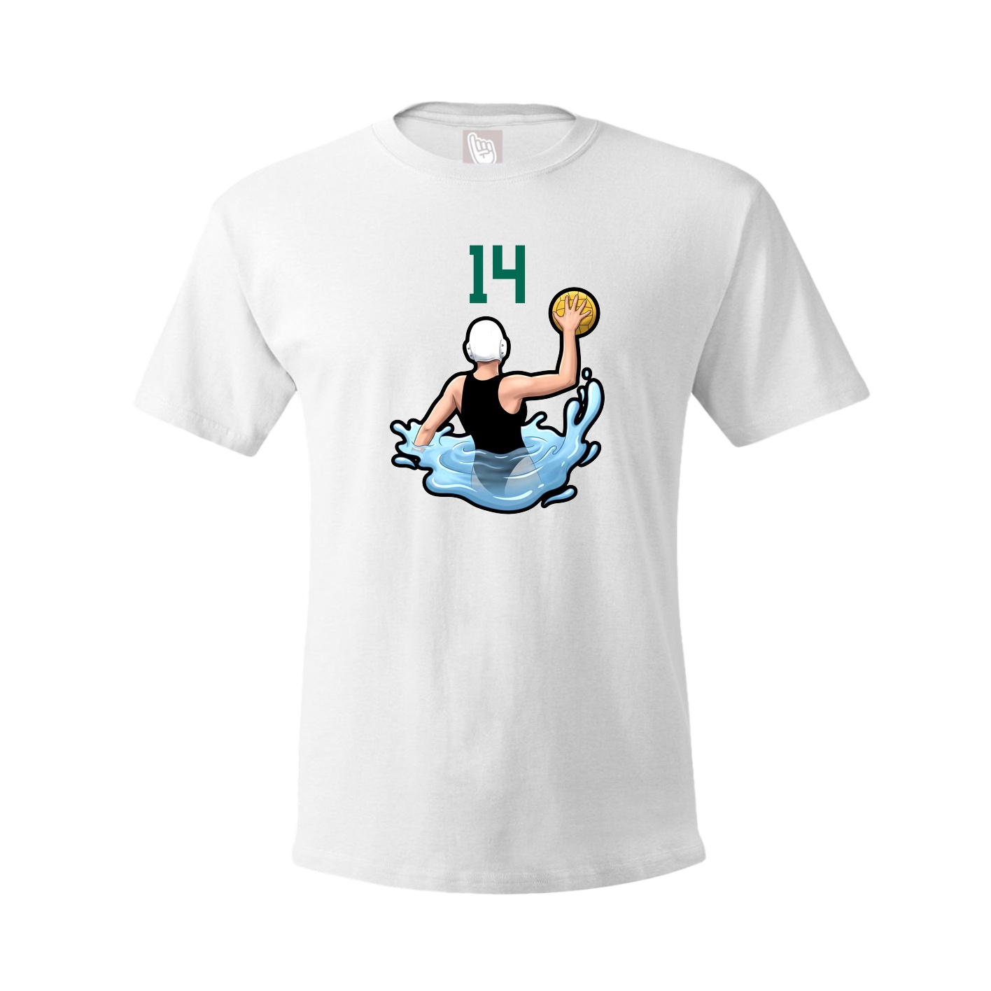 Youth Tee — Number Top in White